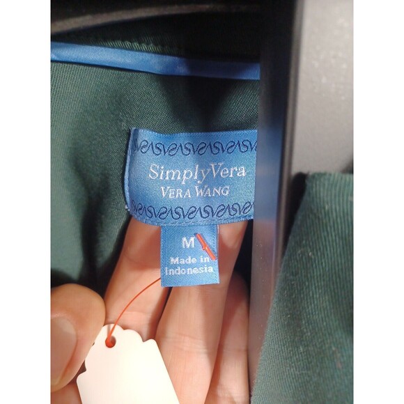 BEAUTIFUL Emerald Green Women's Simply Vera Wang Long Sleeve Jacket- Size M - Picture 2 of 11